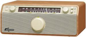 Sangean WR-12 AM/FM/Aux-In Stereo Analog Wooden Cabinet Radio (Walnut)