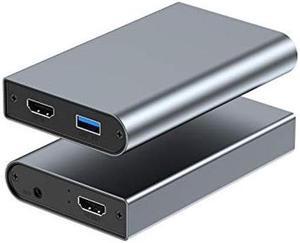 JETAKu Video Capture Cards 4K USB3.0 HD Game Capture Card Device for Switch PS5 PS4 Xbox 1080P 60FPS Live Streaming Game Recorder Device for Game Streaming Live Broadcasts Video Recording (Black)