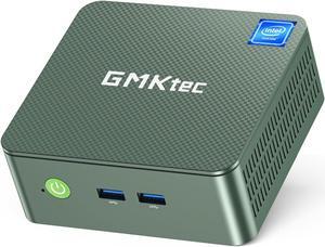 GMKtec Mini PC N100, Windows 11 Pro (3.4GHz), 8GB DDR4 RAM 256GB PCIe M.2 SSD, Desktop Computer 4K Dual HDMI Display/4x USB3.2/WiFi 6/BT5.2/RJ45 Ethernet G3