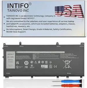INTIFO 80.5Wh VG661 Laptop Battery Compatible with Dell Alienware X14 R1 R2 Series 0GD3C9 GD3C9 0V4N84 V4N84 Notebook [11.4V 6709mAh 6-Cell]