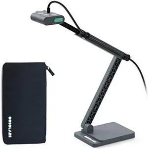 OKIOLABS OKIOCAM S2 Pro 4K Document Camera with Light and Microphone, with OKIOPoint AI-Tracking, 12MP Doc Camera for Classroom & Online Class, with Type-C Adapter & Pouch, for PC/Mac/Chromebook