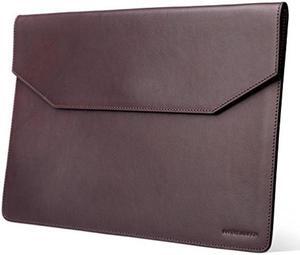 Kasper Maison 12 inch Premium Leather Laptop Sleeve for MacBook - Dark Brown
