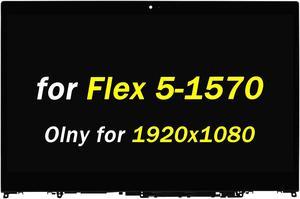 PEHDPVS Replacement for Lenovo Flex 5-1570 80XB 81CA 81CA0008US 81CA0009US 80XB0008US FHD 1080P LCD Touch Screen Digitizer Assembly Bezel with Control Board (Not for Flex 5-15 15IIL05 5-14IIL05)