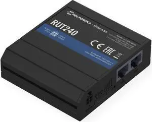 Teltonika RUT24006B000 Model RUT240 Industrial 3G/4G LTE Cellular Router; Compatible with Europe, The Middle East, Africa, Korea, Thailand, India, and Malaysia Operators Only