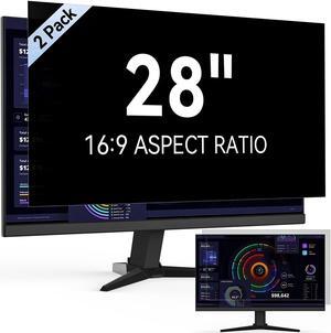 Protescreen [2-Pack 28 Inch Computer Privacy Screen Filter for 16:9 Widescreen Monitor, Removable Eye Protection Anti Glare Blue Light Filter Privacy Shield, Anti Spy Screen Protector Film 28 In