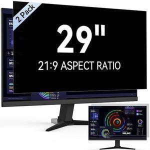 [2-Pack] 29 Inch Computer Privacy Screen Filter for 21:9 Widescreen Monitor, Removable Eye Protection Anti Glare Blue Light Filter Privacy Shield, Anti Spy Screen Protector Film 29 In