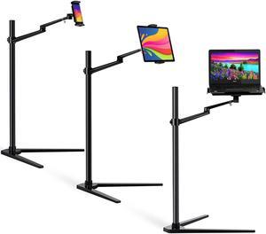 MagicHold 3 in 1 360 Degree Rotating Height Adjustable Laptop Tablet Stand for Bed,Floor,Compatible with Ipad Pro 12.9 Inch, IPAD, MacBook Pro/Air,MS Surface Pro,MS Surface Book