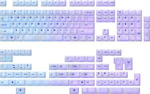 Ranked POM Jelly Premium Translucent Keycap Set | Dye Sublimation | 1.45 mm Thick POM | Cherry Profile for Custom Mechanical Keyboard (Aqua Breeze, 169 Keys)