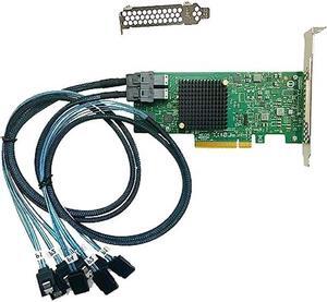 LSI 9300-8i RAID Controller Card PCI E 3.0 12Gbps HBA IT Mode ZFS FreeNAS unRAID + 2 SFF-8643 SATA Cable RAID Expander
