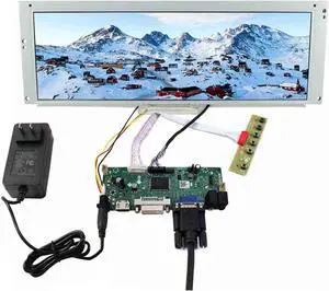 VSDISPLAY 14.9" LCD Screen 1280x390 LTA149B780F with DVI VGA Audio Driver Board,and Power Adapter