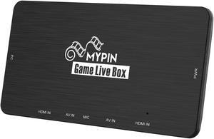 USB3.0 Game Capture Card with HDMI/AV/YPbPr Input Recording 1080P@60fps Support Live Streaming and Compatible with Playstation 4/ Xbox One/Xbox 360/Nintendo Switch etc