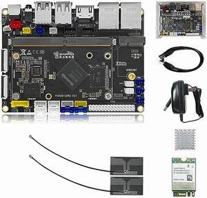 YY3568 Open-Source Developer Kit Rockchip RK3568 Soc Support Android11.0, Debian10.0 and OpenHarmony OS, 64-bit AI Mainboard for Face Recognition Prototyping (Advanced Kit with WiFi 4GB RAM)