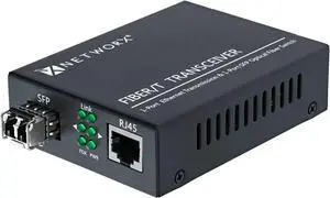 Networx(r) Gigabit Ethernet Fiber Media Converter - UTP to 1000Base-LX - LC Multimode, 550m, 1300/1310nm