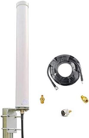 Omni-Directional 5G 4G LTE Antenna/Outdoor WiFi Antenna Long Range /4G LTE Antenna /ts9 Antenna/Cell Phone Antenna 698-3800MHz 12dBi for Modem/Router/Cell Signal Booster