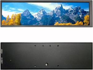 8.8inch Monitor, Touch Screen 170 Ultra Wide Monitor 480x1920 IPS LCD CPU Hardware Temperature Monitor for RasPi for Windows HDR Computer Case, Plug and Play