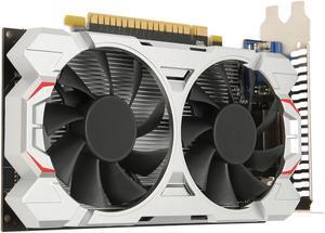 Yunir 1050 Ti Graphics Card, 4GB, 128 Bit, GDDR5, Desktop Video Card for PC Gaming, DisplayPort, DVI D, PCI Express X16 3.0, 8K Support, Dual Cooling Fans (GTX1050Ti 4GB DDR5 128bit)