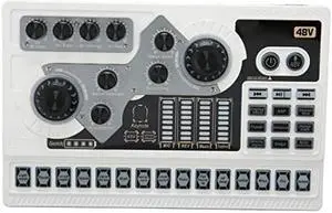 Bluetooth Live Sound Card, X5 Bluetooth External Podcast Production Studio Equipment with RGB Light, Sound Card for Live Broadcast, K Songs, Recording, Voice Chatting