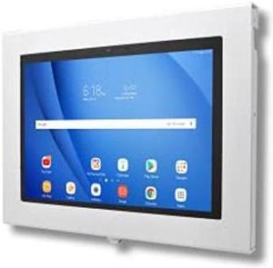 TABcare Locking Anti-Theft Metal Case for Samsung Galaxy TAB S9 FE+ 12.4, S7+ S8+ S9+ S7 FE Tablet for Kiosk, POS, Store, Show Display, Time Clock (TAB S9 FE+, White)
