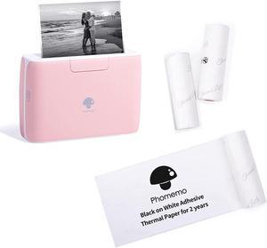Phomemo M04S Portable Thermal Printer with 80mm White Non-Adhesive Thermal Paper 3 Rolls