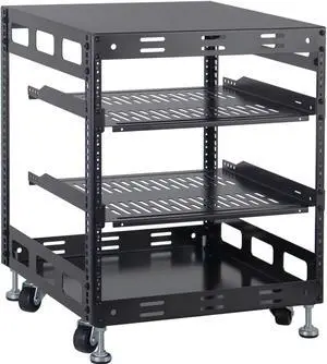 10U Open Frame Rack for Servers & AV Gear - Wall Mountable Design