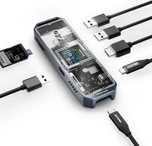 PHOTOOLEX USB C Hub(7 in 1) with HDMI Port 4K@60Hz, 100w PD Power Delivery, 3 USB-A 5Gbps Data Ports, SD/TF Card Reader, Desigend for MacBook Air, MacBook Pro, XPS, and More