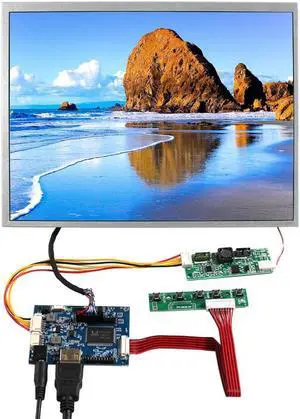 VSDISPLAY 12.1 Inch 800x600 IPS LCD Screen 450 Nits 4:3 Aspect Ratio Industrial Replacement Display Panel VS121T-002A with Audio LCD Controller Board