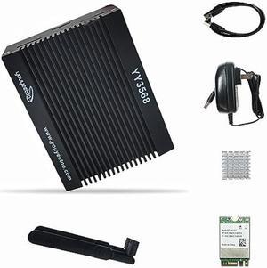 YY3568 Open-Source Developer Kit Rockchip RK3568 Soc Support Android11.0, Debian10.0 and OpenHarmony OS, 64-bit AI Mainboard for Face Recognition Prototyping (Metal Kit with WiFi 8GB RAM)