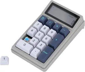 DENTEN 2-in-1 Calculator & Numpad Wireless Mechanical Numeric Keypad with Calculator Function Bluetooth Connectivity Type-C Charging (Blue Switch)