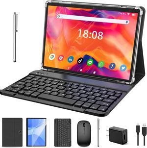 Android Tablet 2 in 1 Tablet with Keyboard 10 inch Android 13 Tablet 6GB128GB 1TB Expand Tablet with Case Mouse Stylus 8000mAh Battery 24G5G WiFi GPS Google Certified Tablet PC