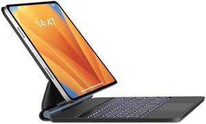 riwezox Keyboard for iPad, Wireless Bluetooth Keyboard for iPad Pro 11 Inch (4th/3rd/2nd/1st), Keyboard Case for iPad Air 10.9 Inch (5th/4th), Floating Cantilever Stand with Multi-Touch Trackpad