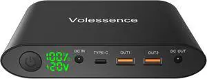 Volessence Portable Laptop Charger (TSA-Approved) 92.5Wh/25000mAh Universal Laptop Power Bank External Battery Backup for Laptop, Smartphone, Camera and More