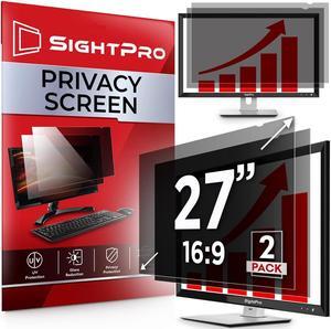 SightPro 27 Inch 16:9 [2 Pack] Computer Privacy Screen Filter for Monitor - Privacy Shield and Anti-Glare Protector