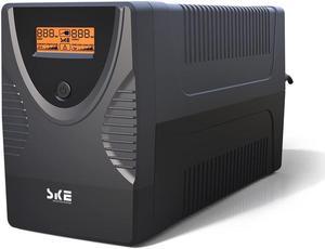 Ups Battery Backup and Surge Protector 850VA/480W,Computer Uninterruptible Power Supply Units,Battery Backup Intelligent LCD,SKE Back UPS,Uninterruptible Power Supply,Battery Backup for Computer SKE
