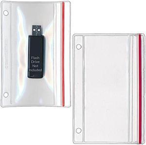 StoreSMART - Flash Drive Zipper Case for 3-Ring Binders - 50-Pack - Vinyl Plastic - R1831-FLASH50 - Made in USA