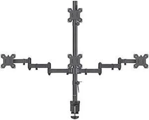 Suptek Quad LED LCD Monitor Stand up Desk Mount Extra Tall 31.5 inch Pole Heavy Duty Fully Adjustable Stand for 4 (3+1) / Four Screens up to 27 inch (MD6864)