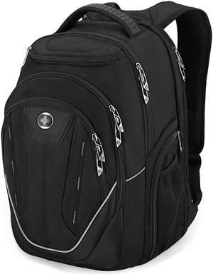 Swissdigital Design Large Travel Backpack For Men, TSA-Friendly Business Laptop Backpack, USB Charging Port,RFID Protection Tech Backpack Fits 15.6Inch Laptop (TERABYTE J16BTF-02) One Nation One World