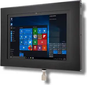 TABcare Locking Anti-Theft Security Metal Case for Microsoft Surface Go 1/2/3 Tablet Supports VESA, Wall Mount (Surface GO, Black)