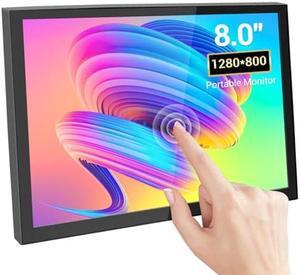 VIEWMEI Touch Screen Portable Monitor, 8 Inch Mini HDMI Screen Display,1280 * 800 Resolution Laptop Monitor for PC Laptop Compatible with Raspberry Pi Game Consoles