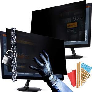 22 Inch 16:10 and 22 Inch 16:9 Computer Privacy Screen Filters for Widescreen Monitors & Replacement Kit - Anti-Glare - Protector Film for Data Confidentiality - Desktop Privacy Screen Bundle