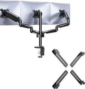 WALI Bundle - 2 Items: Triple Gas Spring Monitor Mount and Mount Bracket Adapter