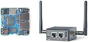 Nanopi R5C Mini WiFi Router OpenWRT with Dual PCIe 2.5Gbps Ethernet M.2 WiFi Bluetooth Ports 4GB LPDDR4X RAM Based in Rockchip RK3568B2 Soc for IOT NAS Smart Home Gateway (with M.2 WiFi Module)