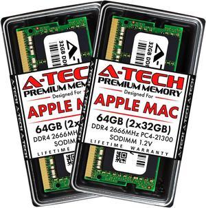ATech 64GB Kit 2x32GB RAM for Apple iMac  Mac Mini 2018 2019  2020  DDR4 2666 MHz SODIMM PC421300  PC421333 260Pin SODIMM Memory Upgrade