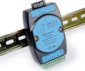 COMMFRONT Industrial RS232 / RS485 / RS422 to Fiber Optic Converter, Single-Mode, SC Connectors, 25 Miles / 40KM, DIN-Rail/Wall/Panel Mount