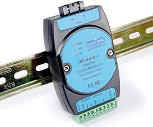 COMMFRONT Industrial RS232 / RS485 / RS422 to Fiber Optic Converter, Multi-Mode, SC Connectors, 3 Miles / 5KM, DIN-Rail/Wall/Panel Mount