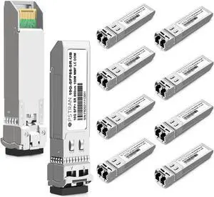 OPSTRAN 10GBASE-SR SFP+ Optical Transceiver Module Compatible with Ubiquiti Unifi UF-MM-10G 10Gbps 850nm 300m DDM Duplex LC MMF 10 Pack
