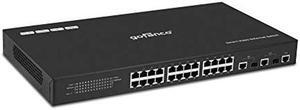 gofanco 24 Port Smart Managed Video Ethernet Switch (Dedicated) - Customized for HDMI Over IP Extender Switching, One-to-Many & Matrix Switching Capable, Easy Web GUI Control, 328ft (100m)