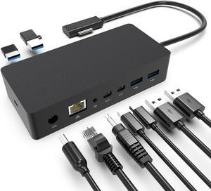 Surface Dock,Surface Pro Docking Station with 90W Power Supply,Gigabit Ethernet,Mini DP*2,USB 3.0 * 4,Audio Compatible with Surface Pro 7/X/6/4/3/2017,Laptop 5/4/3/2,Laptop go,Book 2/1,Surface Go 2/1
