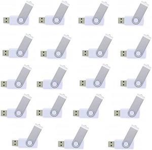 100 Pack 8GB Thumb Drive Bulk and Wholesale 8GB USB Flash Drives 100 Pack 8GB White Twister USB Drive Pack Pen Drive 8GB USB Drive USB Memory Stick lcwamy USB Pack (White, No Logo)