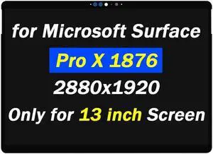 for Microsoft Surface Pro X 1876 (2022) Screen Replacement for Surface Pro X M1042400 Digitizer 2880x1920 13 inch LED LCD Touch Screen Display Digitizer Assembly (Only for Surface Pro X)