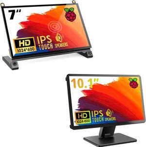 ROADOM 7'' Raspberry Pi Monitor & 10.1'' Touchscreen with Case
